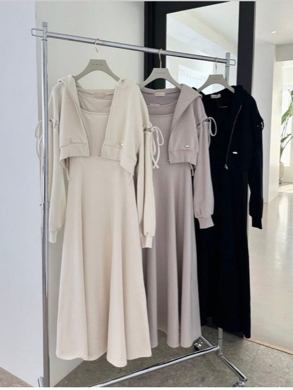 Anmille hoodie jacket and dress two piece dress with bows